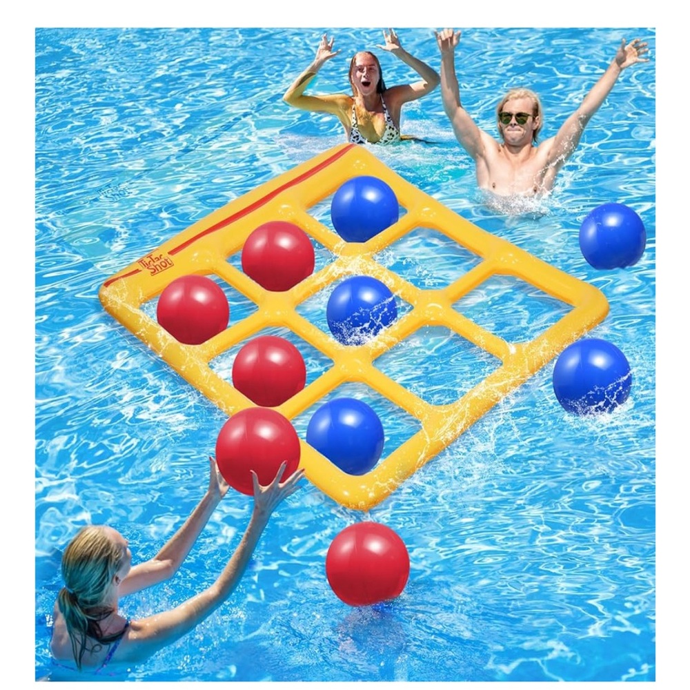 Floating Tic-Tac-Toe pool game - elevate your pool game and entertainment!